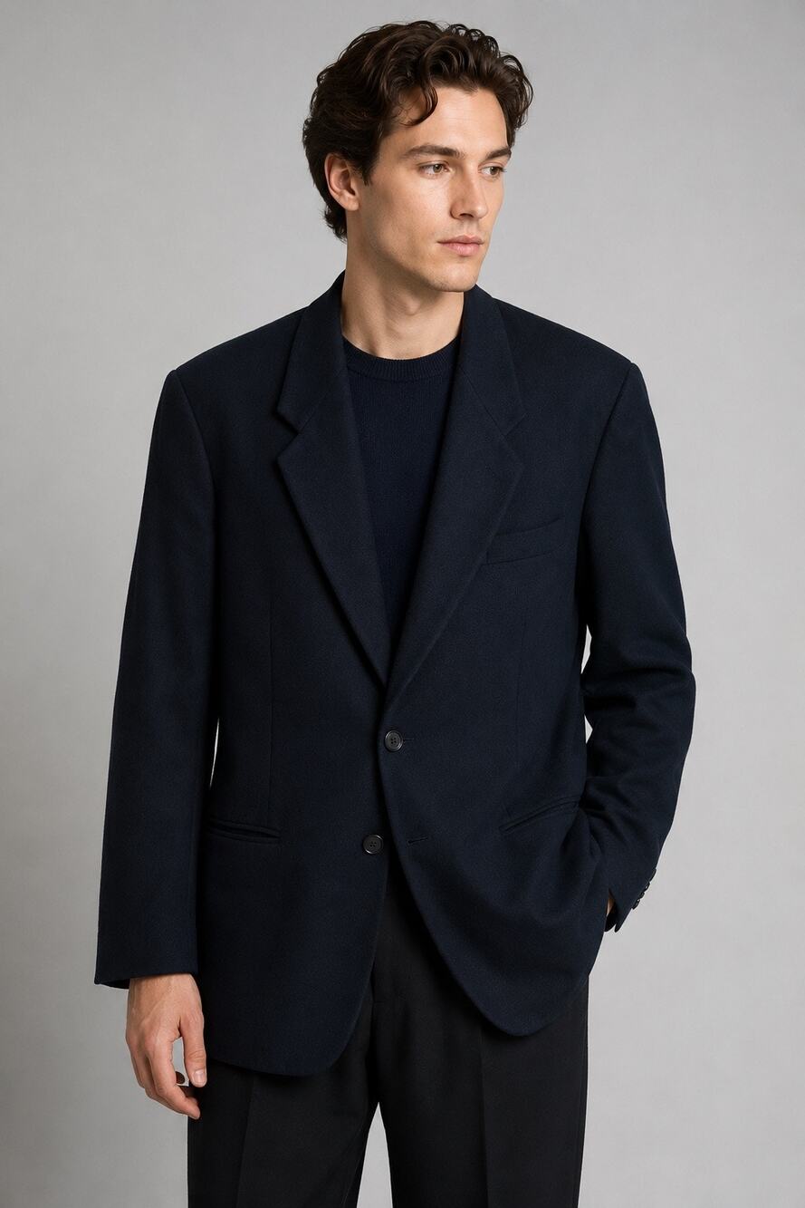 Giorgio Armani Le Collezioni 100% Cashmere Black Blazer Sport Coat 44L Italy